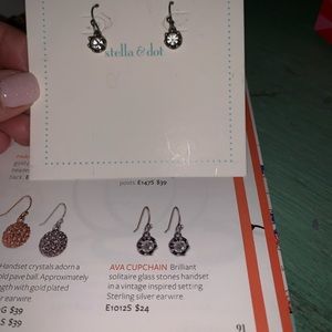 Stella & Dot Ava Cup Chain Drop Earrings RV $24